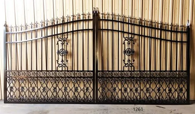 Decorative Iron Gate with Scrollwork